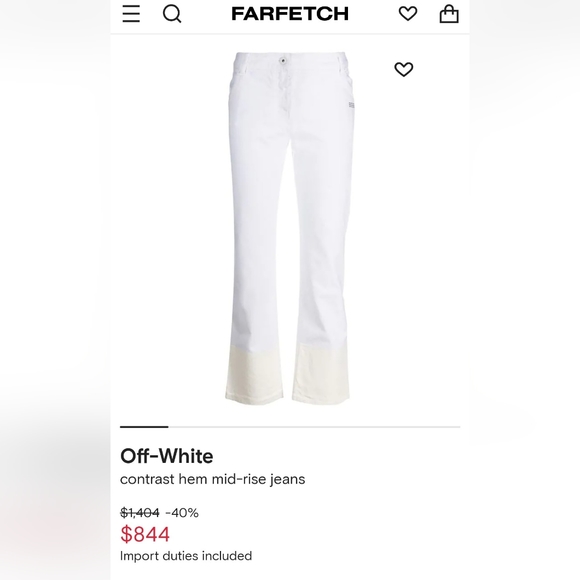 Off-White c/o Virgil Abloh | Contrast Hem Mid-rise Jeans - Picture 15 of 16